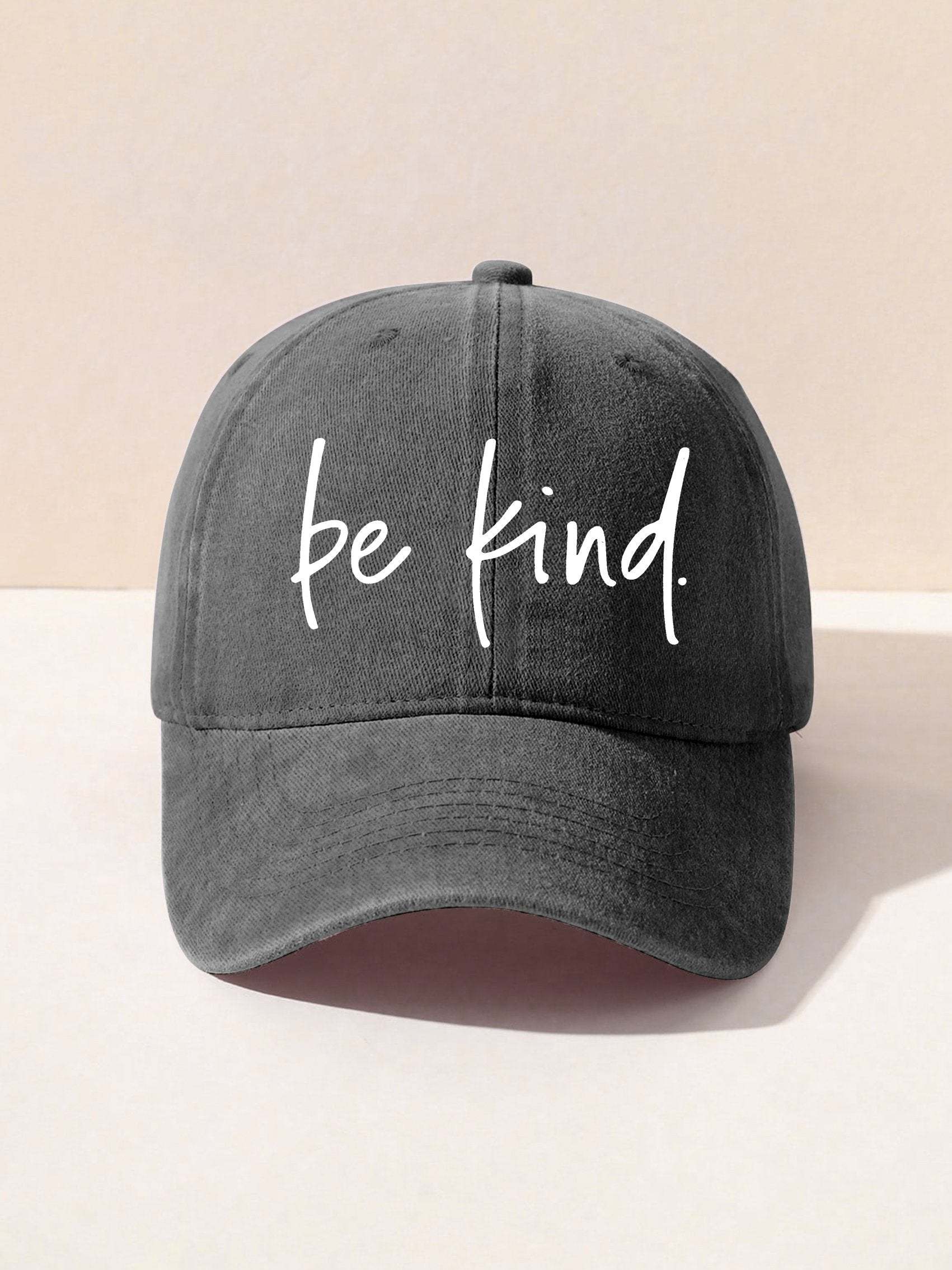 Unisex Women's Men's Suicide Prevention Awareness Be Kind Print Hats-lovefitte