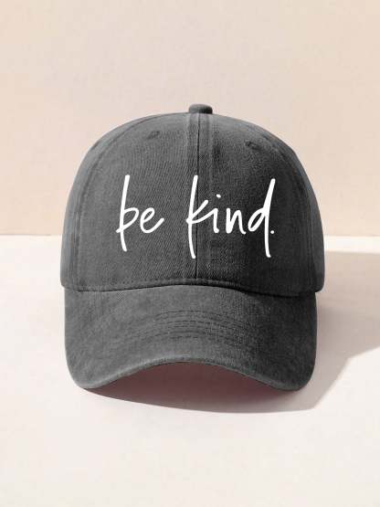 Unisex Women's Men's Suicide Prevention Awareness Be Kind Print Hats-lovefitte