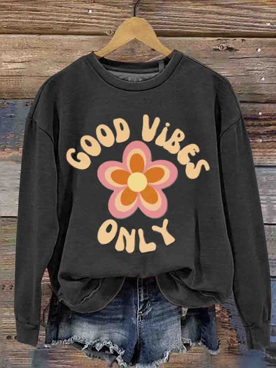 Mental Health Inspirational Kindness To Women's Soul Round Neck Casual Printed Sweatshirt-lovefitte