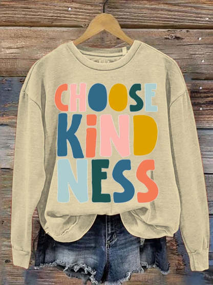 Choose Kindness Art Pattern Print Casual Sweatshirt-lovefitte
