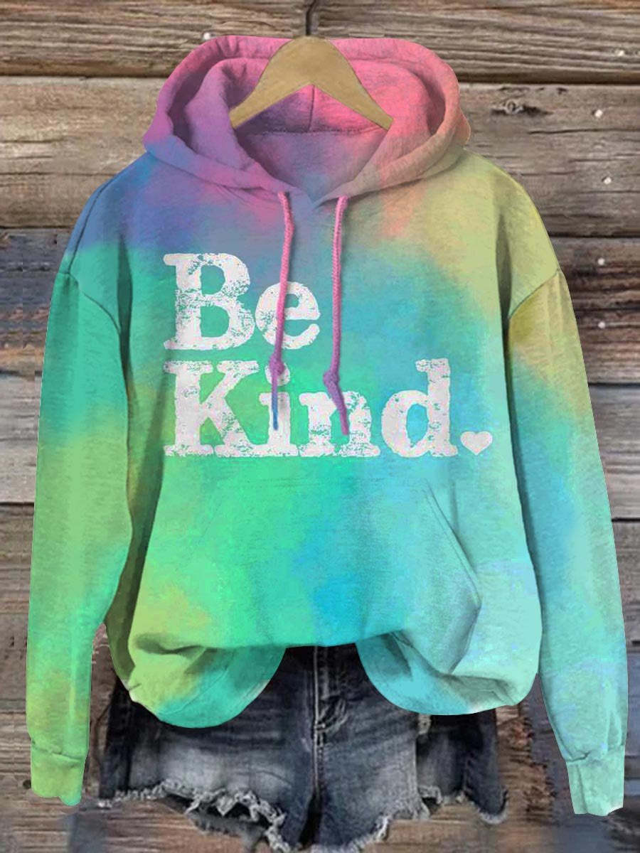 Be Kind Mental Health Awareness Art Print Casual Hoodie-lovefitte
