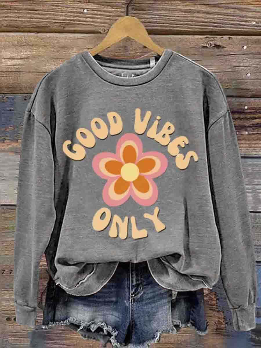 Mental Health Inspirational Kindness To Women's Soul Round Neck Casual Printed Sweatshirt-lovefitte