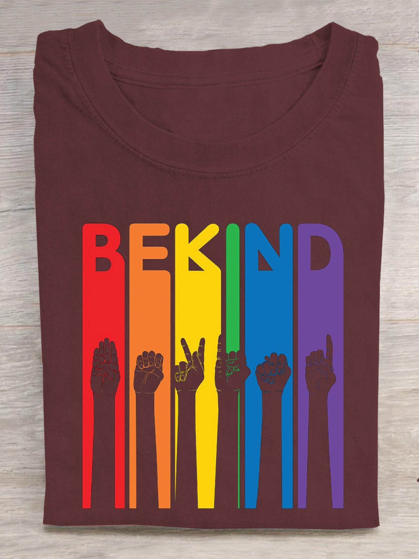 Be Kind Sign Language Kindness Pride Pride Rainbow T-shirt-lovefitte