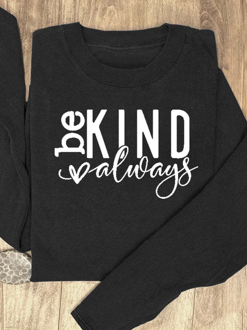 Be Kind Suicide Prevention Mental Print Casual Sweatshirt-lovefitte