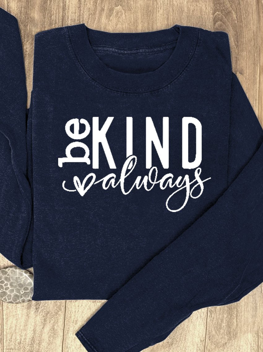 Be Kind Suicide Prevention Mental Print Casual Sweatshirt-lovefitte
