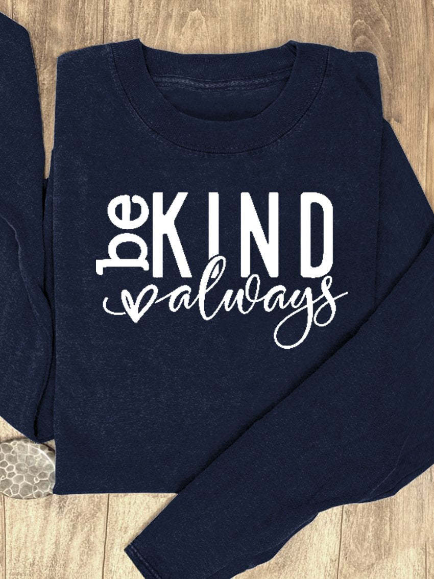 Be Kind Suicide Prevention Mental Print Casual Sweatshirt-lovefitte
