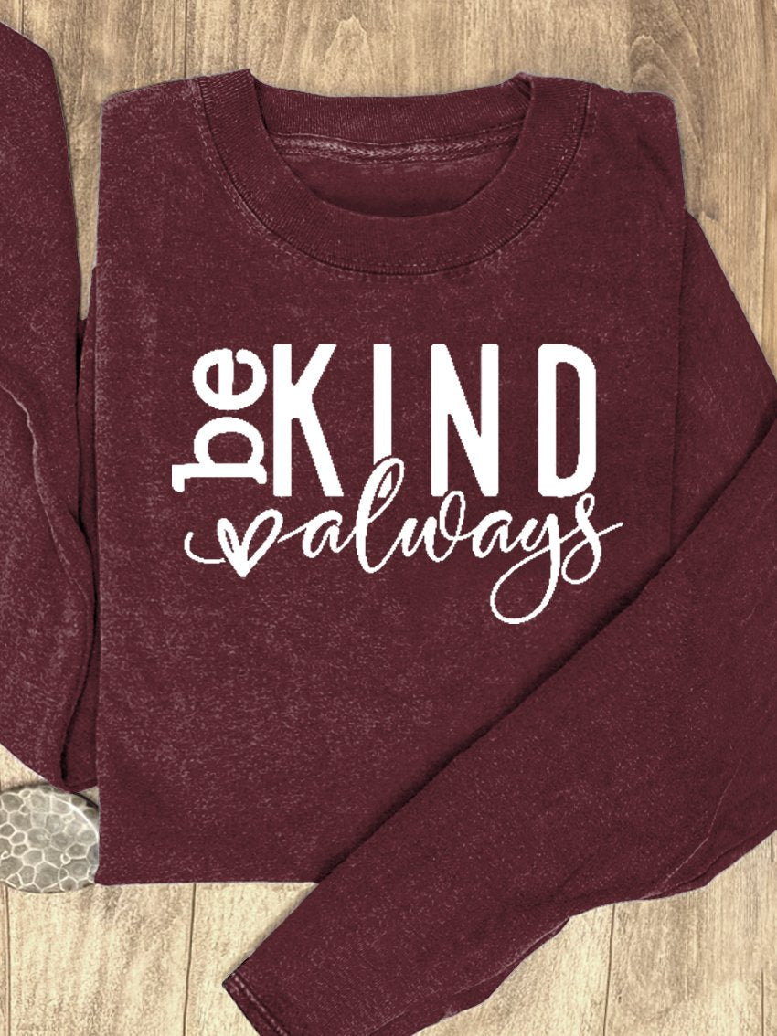 Be Kind Suicide Prevention Mental Print Casual Sweatshirt-lovefitte