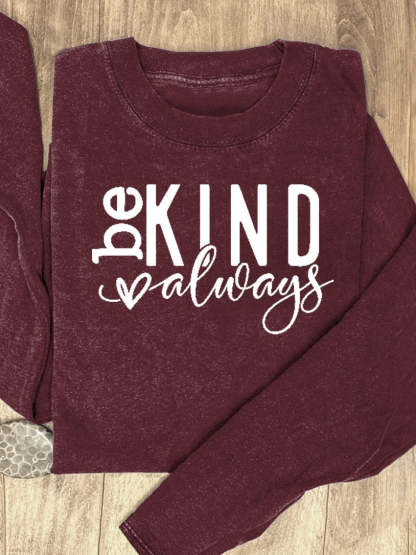 Be Kind Suicide Prevention Mental Print Casual Sweatshirt-lovefitte