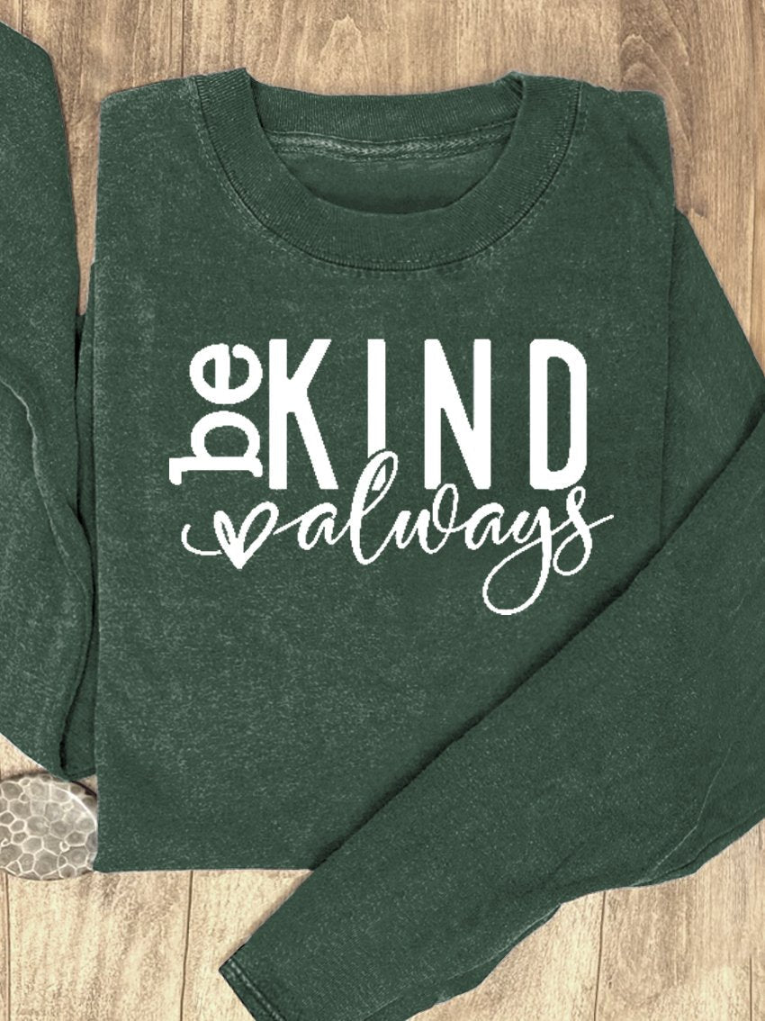 Be Kind Suicide Prevention Mental Print Casual Sweatshirt-lovefitte