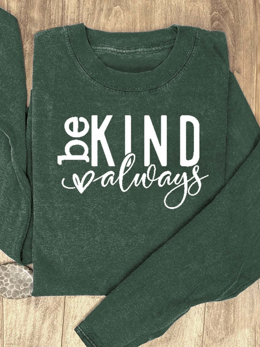 Be Kind Suicide Prevention Mental Print Casual Sweatshirt-lovefitte