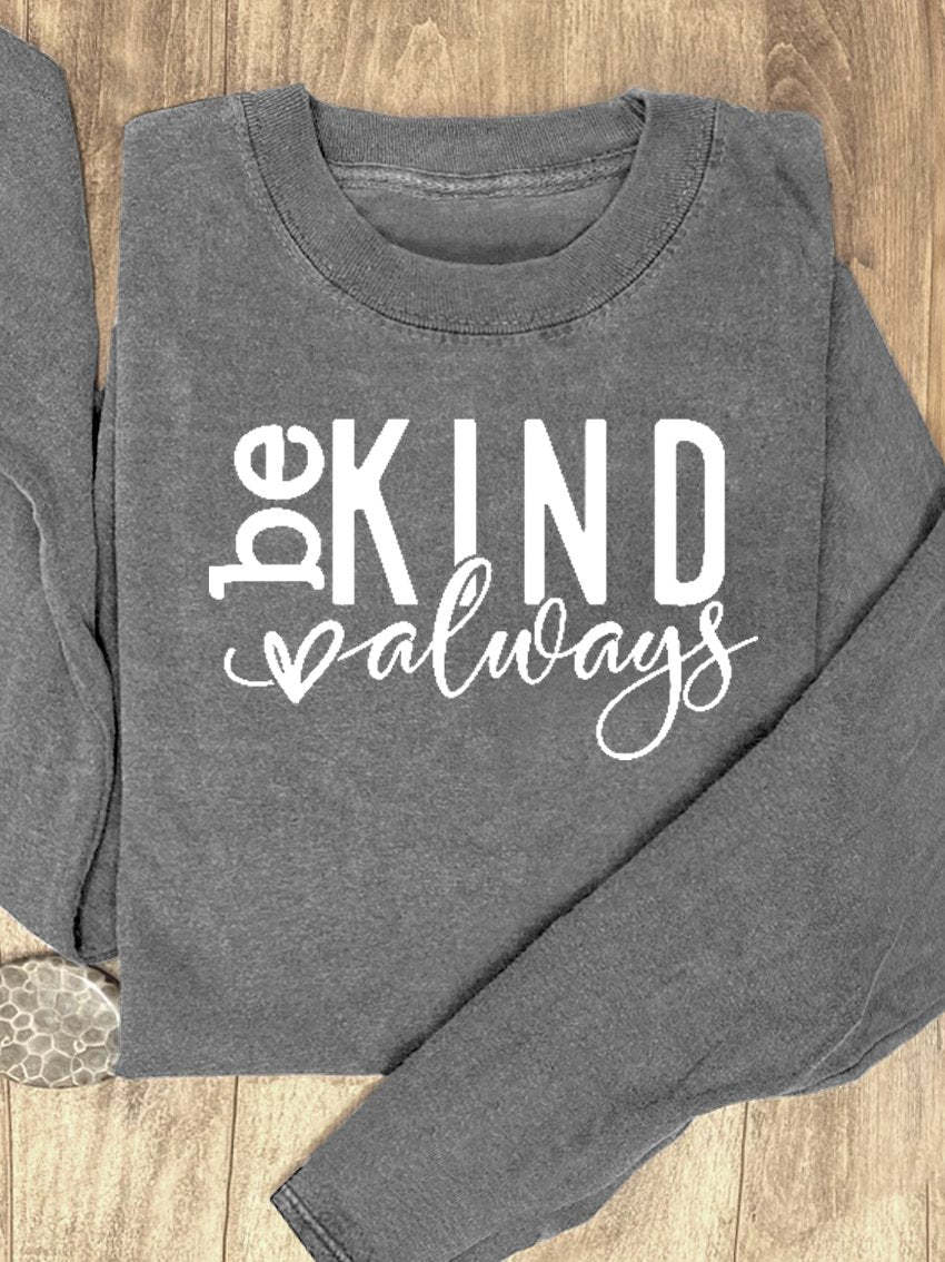 Be Kind Suicide Prevention Mental Print Casual Sweatshirt-lovefitte