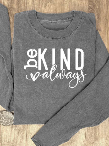 Be Kind Suicide Prevention Mental Print Casual Sweatshirt-lovefitte