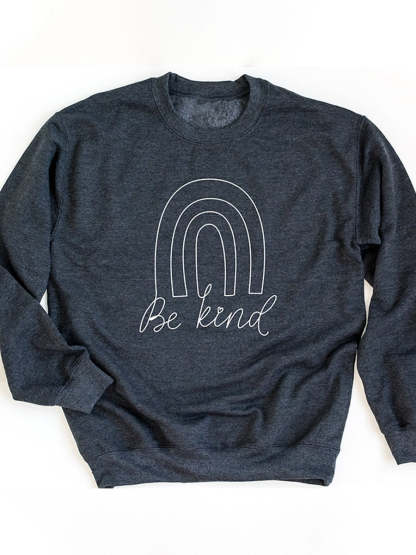Rainbow Be Kind Suicide Prevention Mental Print Casual Sweatshirt-lovefitte