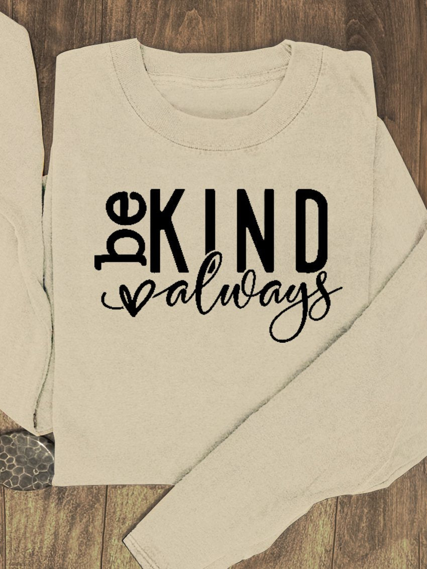 Be Kind Suicide Prevention Mental Print Casual Sweatshirt-lovefitte