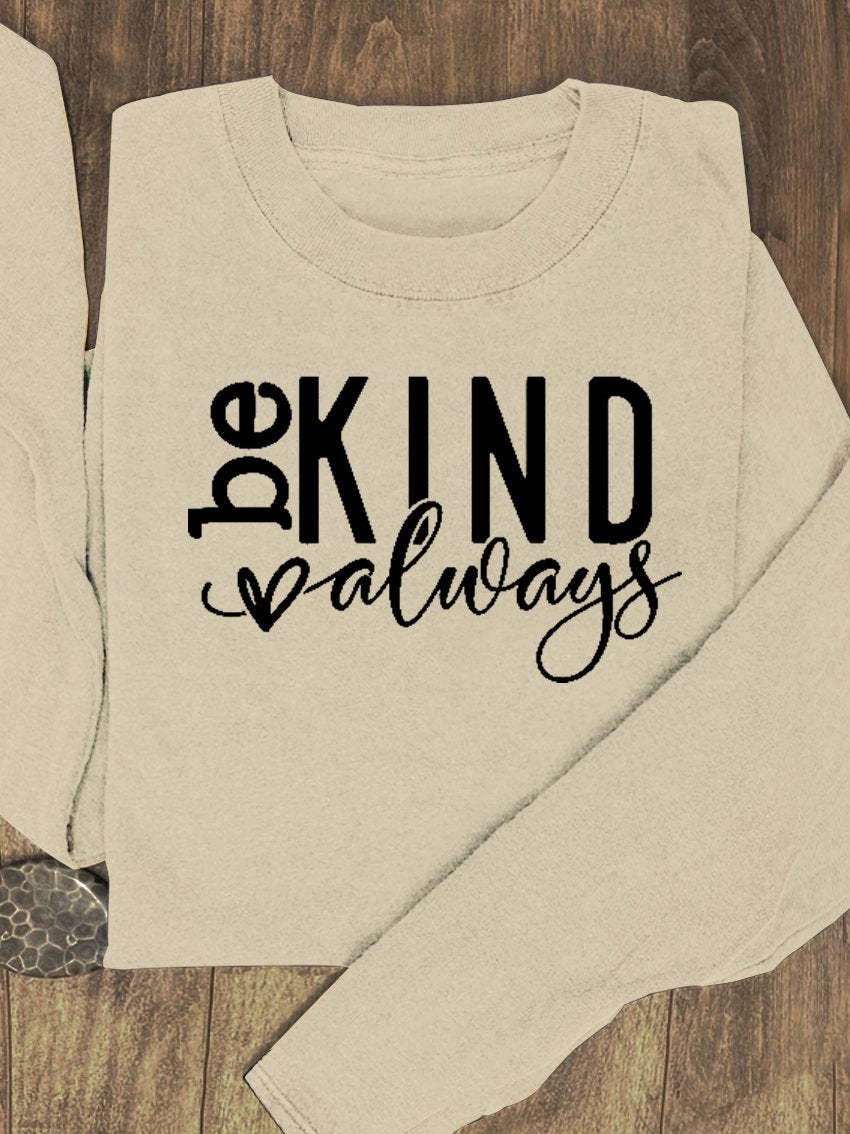 Be Kind Suicide Prevention Mental Print Casual Sweatshirt-lovefitte