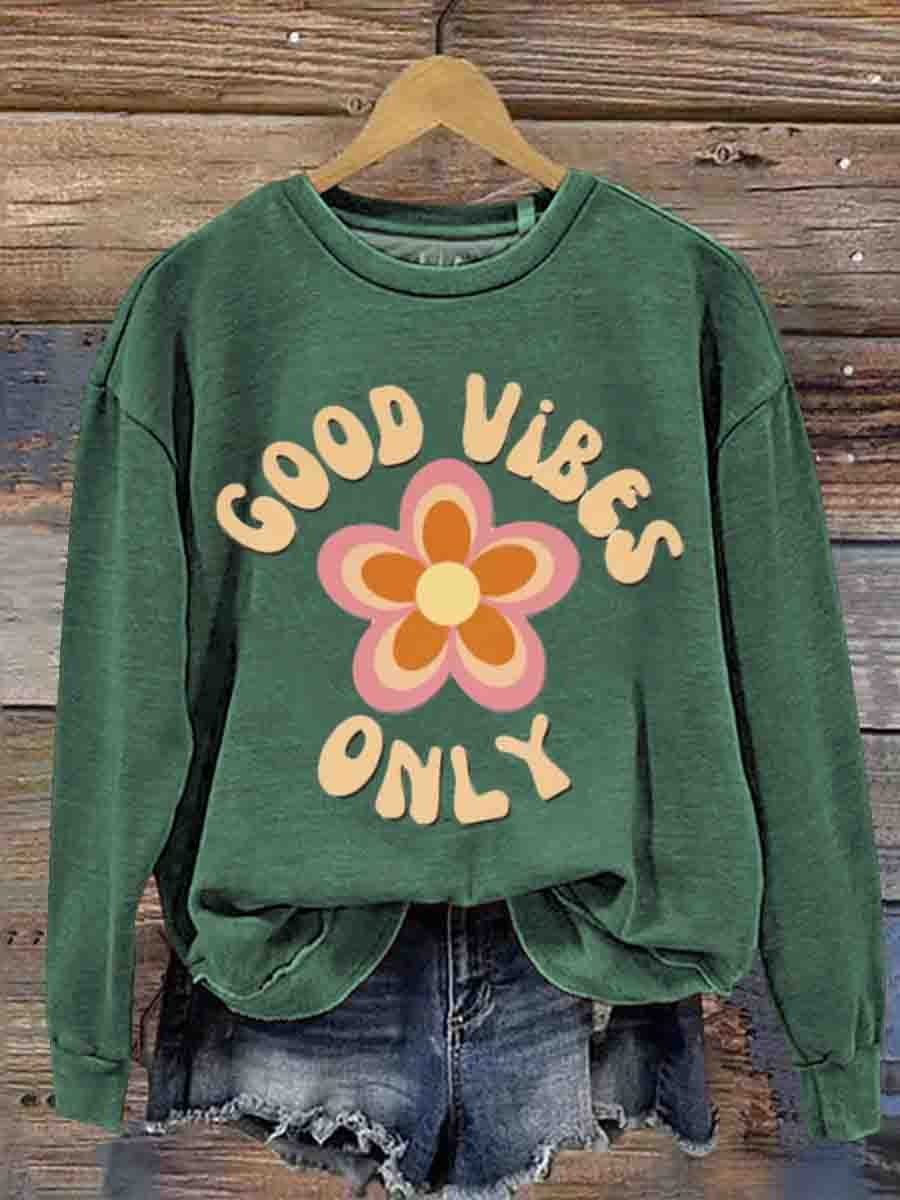 Mental Health Inspirational Kindness To Women's Soul Round Neck Casual Printed Sweatshirt-lovefitte