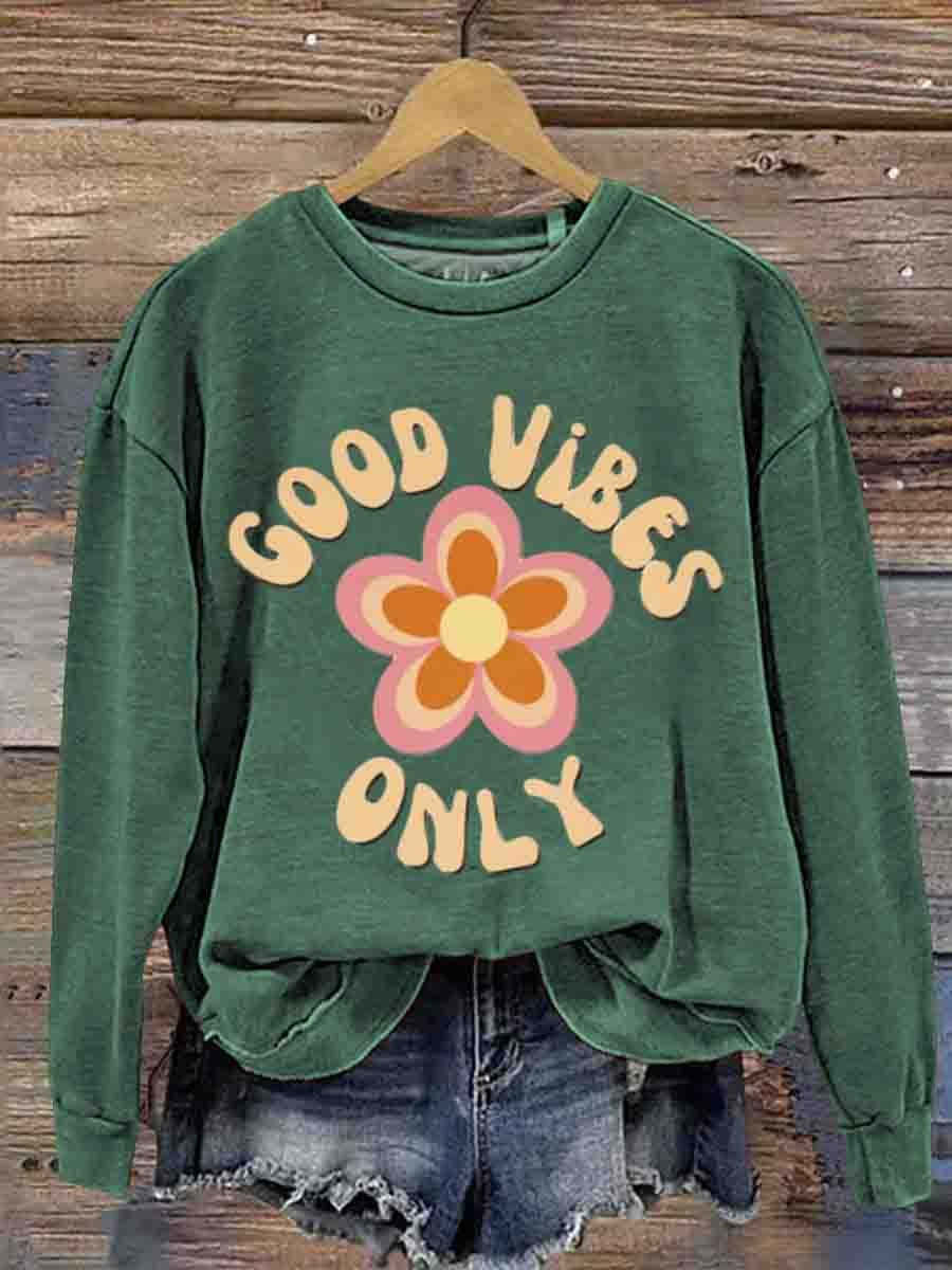 Mental Health Inspirational Kindness To Women's Soul Round Neck Casual Printed Sweatshirt-lovefitte