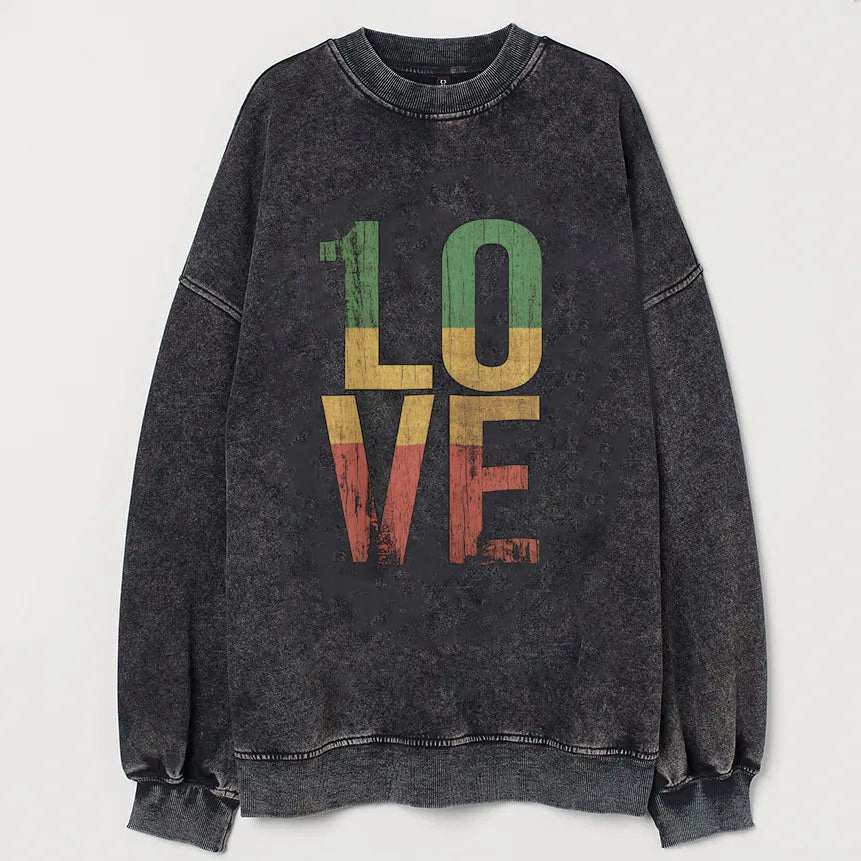 1 Love Roots Rock Reggae One Love Vintage Sweatshirt