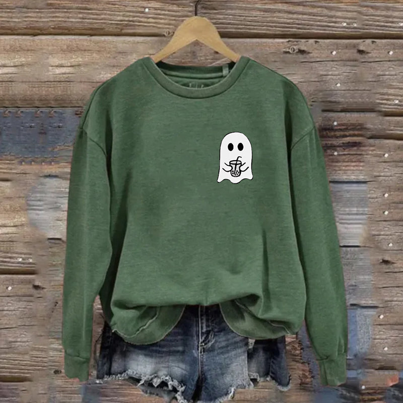 Cute Spooky Coffee Sweatshirt-carlalin