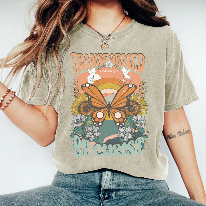 Transformed by Christ T-shirt-carlalin