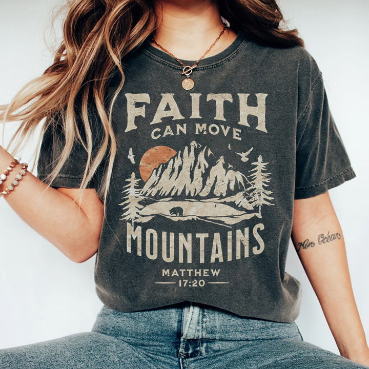 Faith can move mountains T-shirt-carlalin