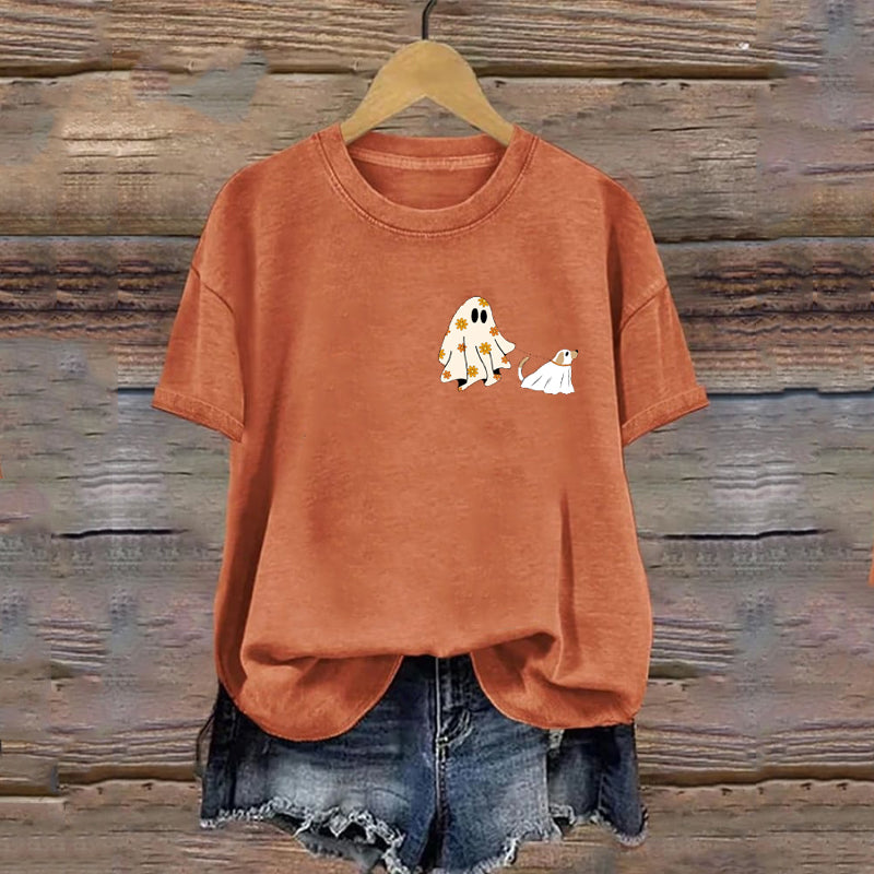 Comfort Colors Сute Ghost Dog T-Shirt-carlalin