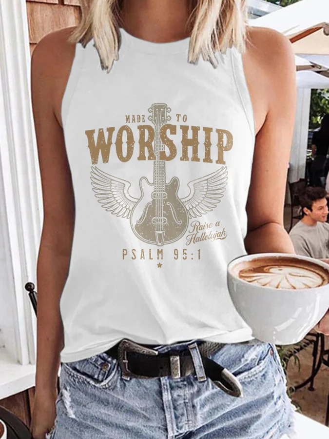 Psalm 95 Faith Tank Top-carlalin