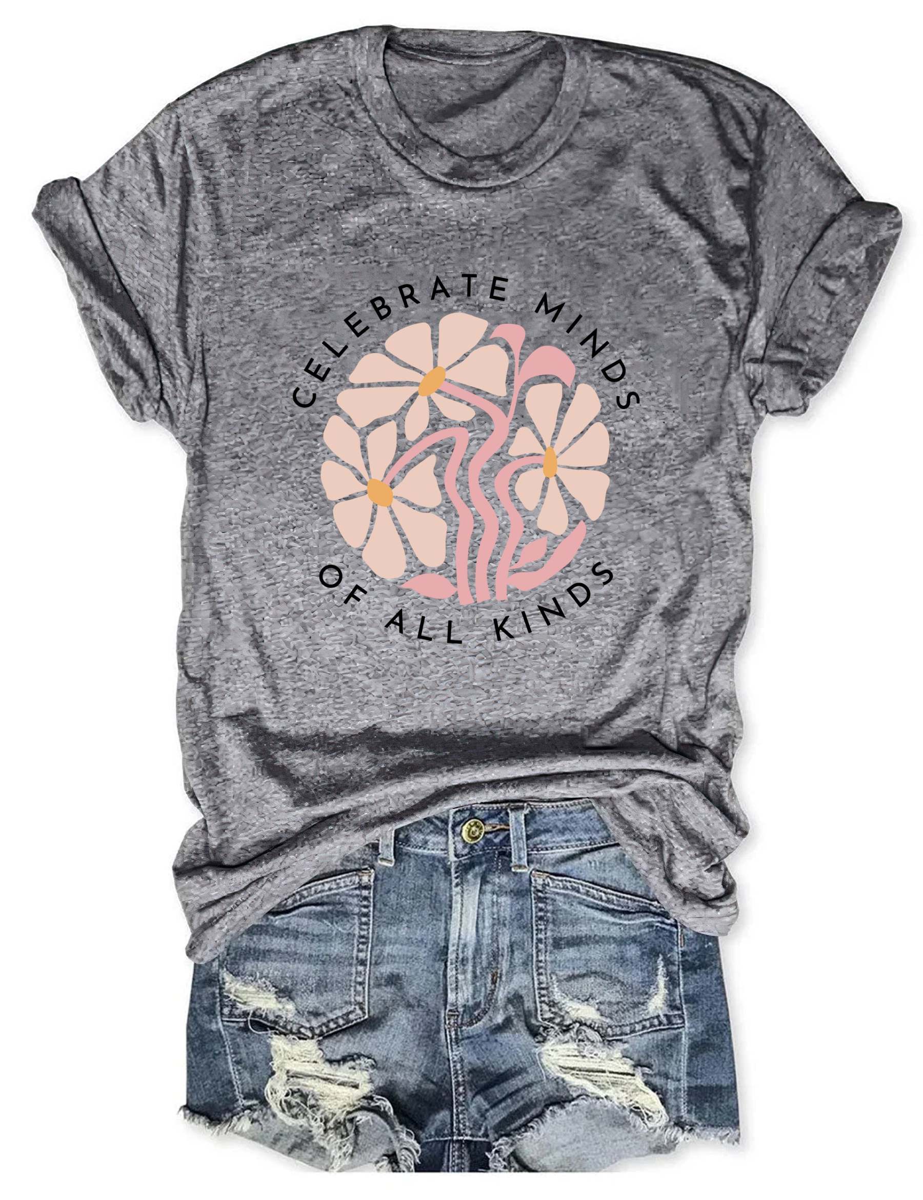 Celebrate Minds of All Kinds T-shirt-carlalin