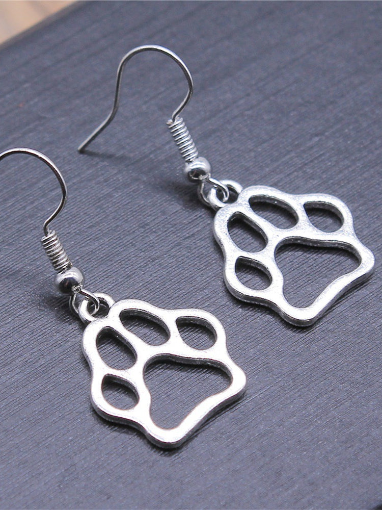 Lovely Paw Hollow Carving Earrings-carlalin