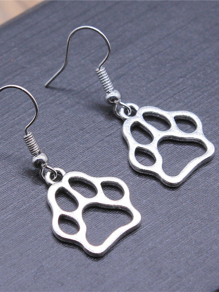 Lovely Paw Hollow Carving Earrings-carlalin