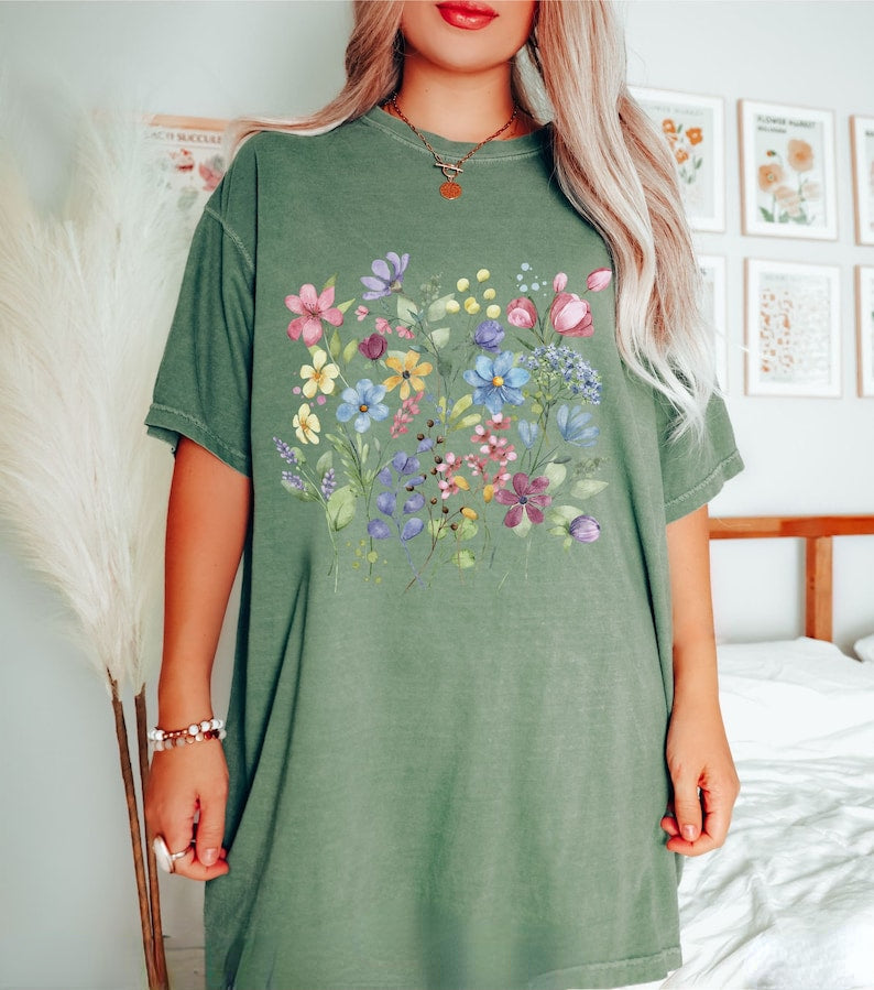 Flower Shirt Gift For Her Wild Flower Shirt-carlalin