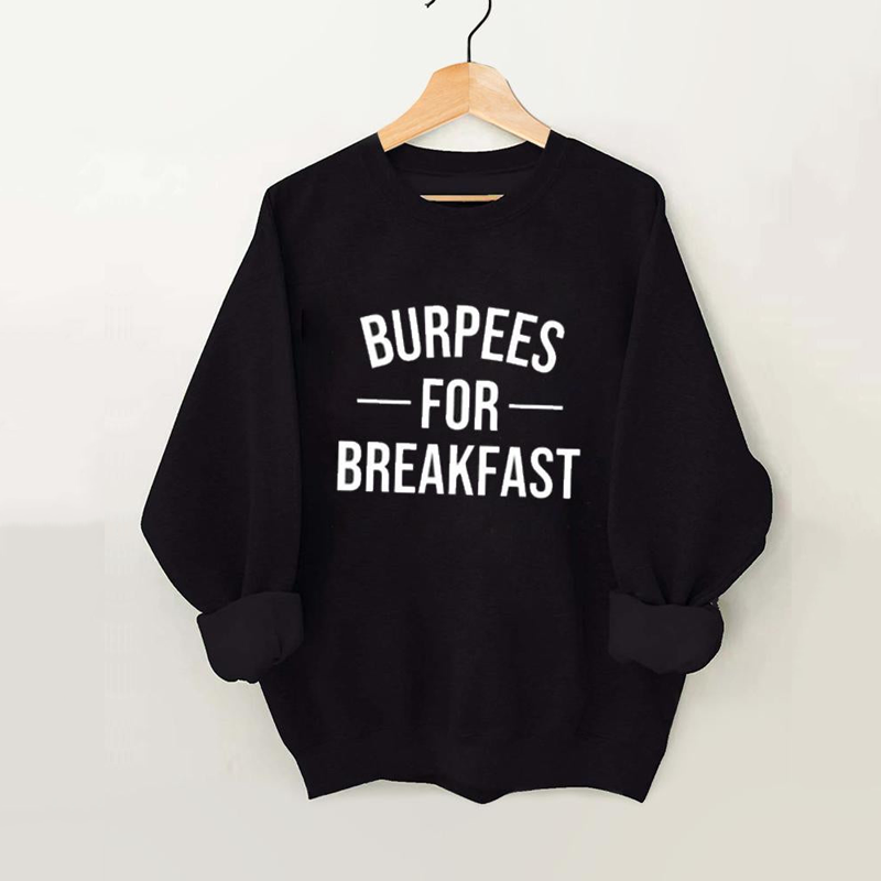 Burpees for Breakfast Vintage Gym Sweatshirt-carlalin