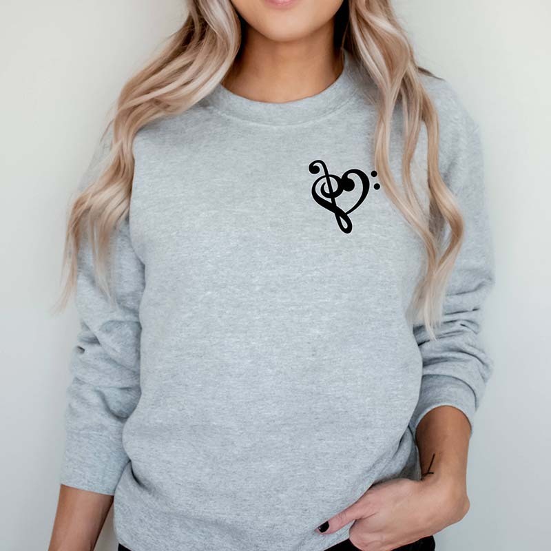 Musical Notes Crewneck Gift for Music Lover Sweatshirt 