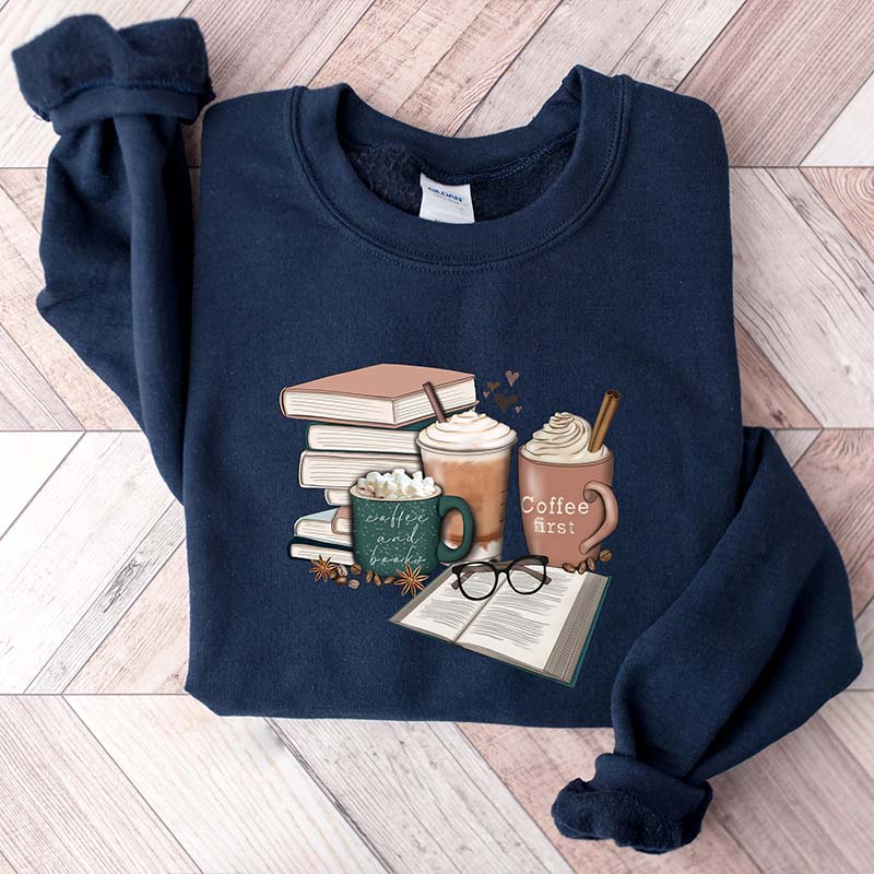 Librarian Of Coffee and Books Sweatshirt