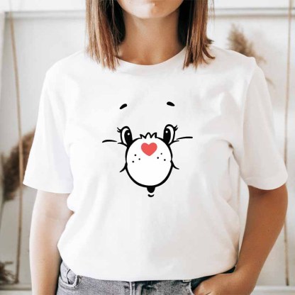 Animal Cute Bear Face T-Shirt