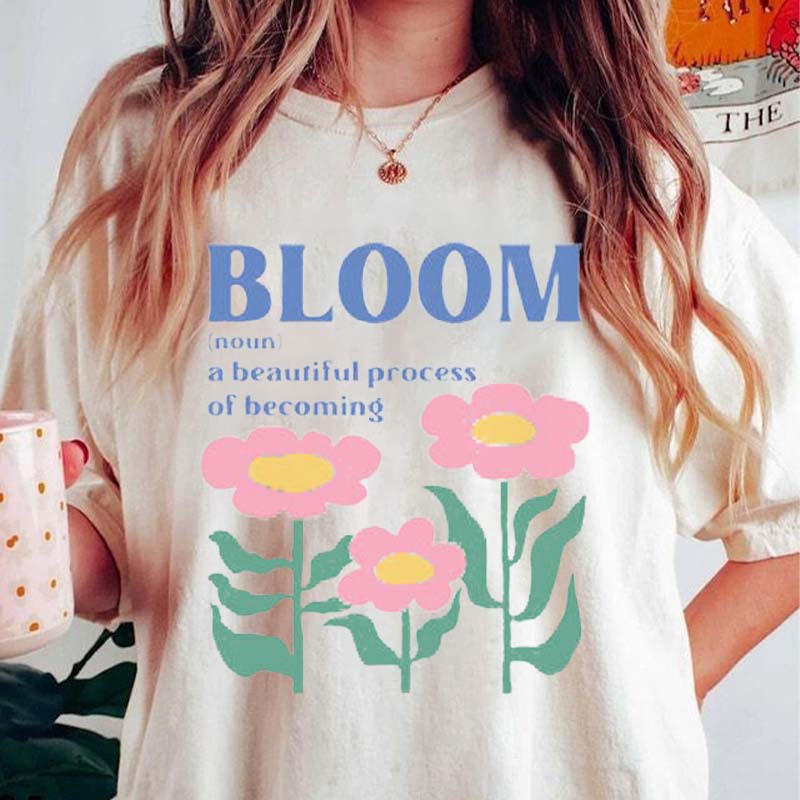 Inspirational Boho Flower Bloom T-Shirt-carlalin