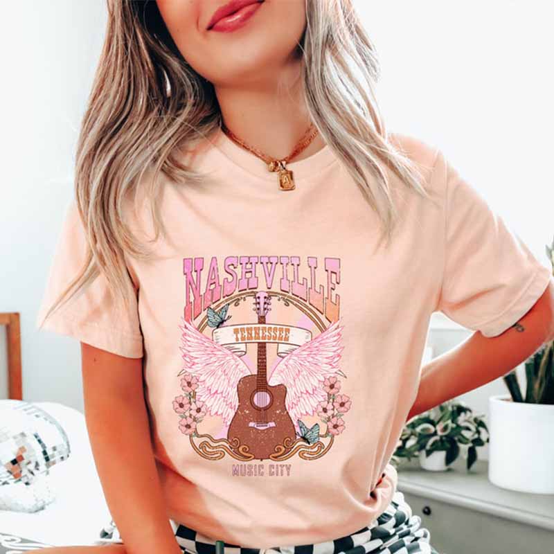 Vintage Music City Nashville T-Shirt-carlalin