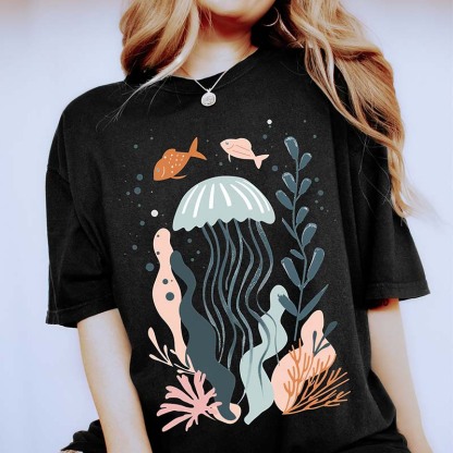 Comfort Colors Jellyfish Ocean Animal T-Shirt-carlalin