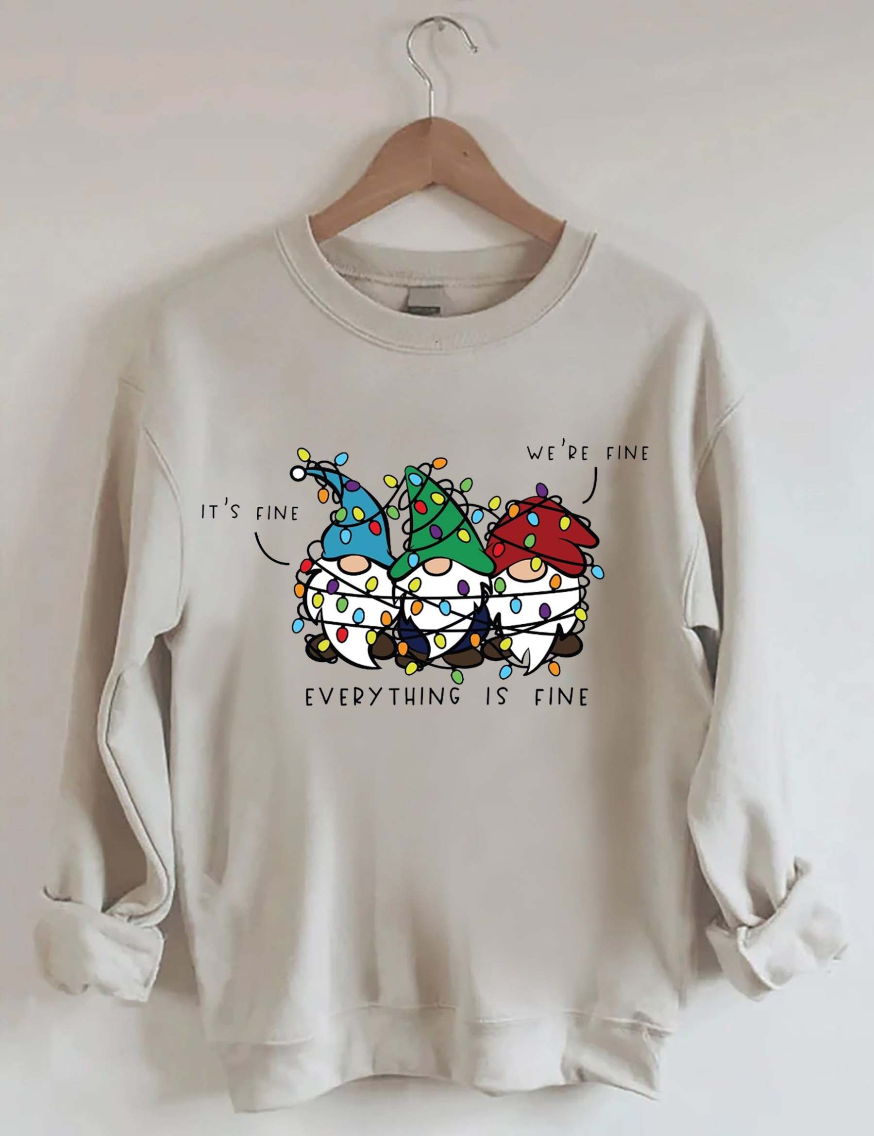 It’s Fine We’re Fine Everything Is Fine Sweatshirt-carlalin