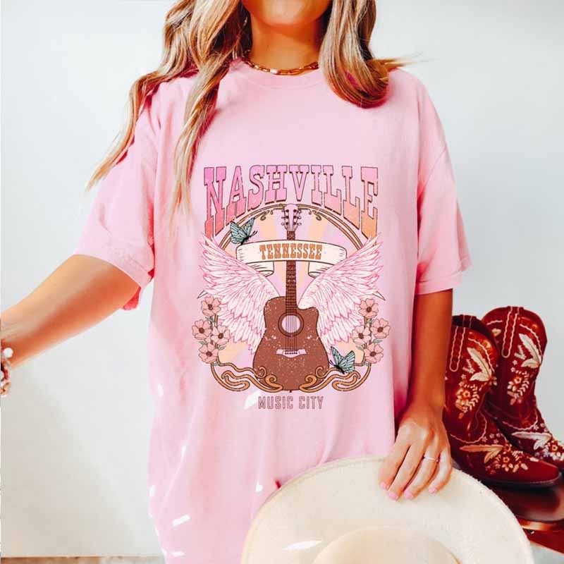Vintage Music City Nashville T-Shirt-carlalin