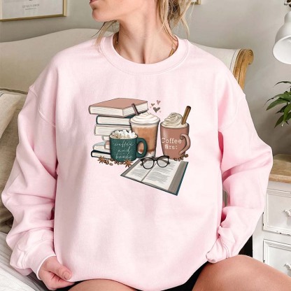 Librarian Of Coffee and Books Sweatshirt