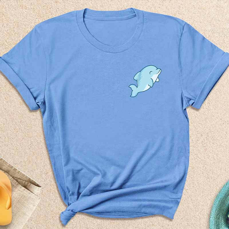 Pocket The Cute Dolphin Of  Animal Lover Gift T-Shirt 