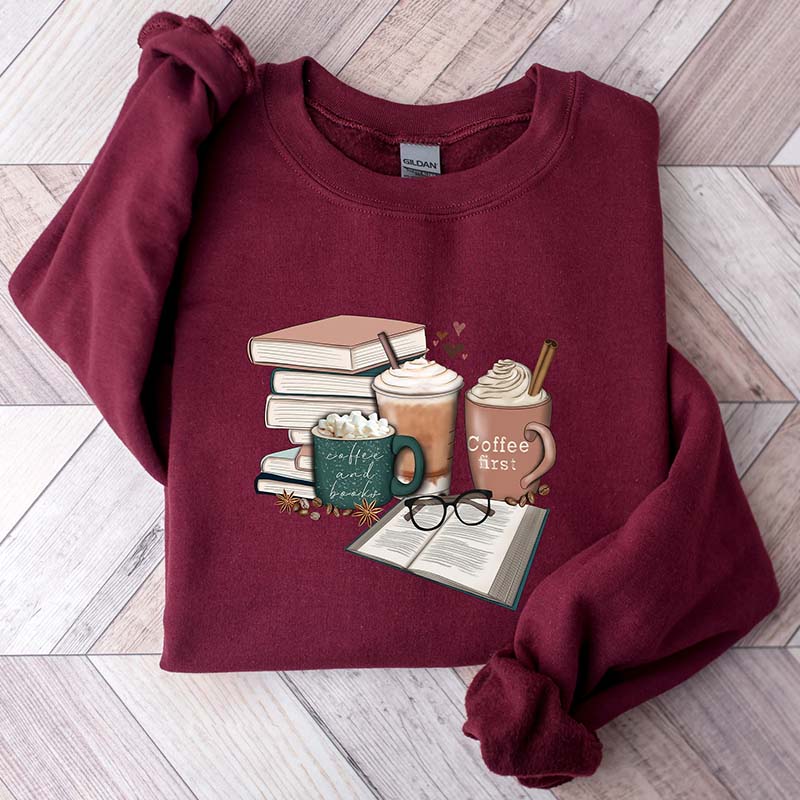 Librarian Of Coffee and Books Sweatshirt