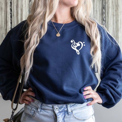 Musical Notes Crewneck Gift for Music Lover Sweatshirt 