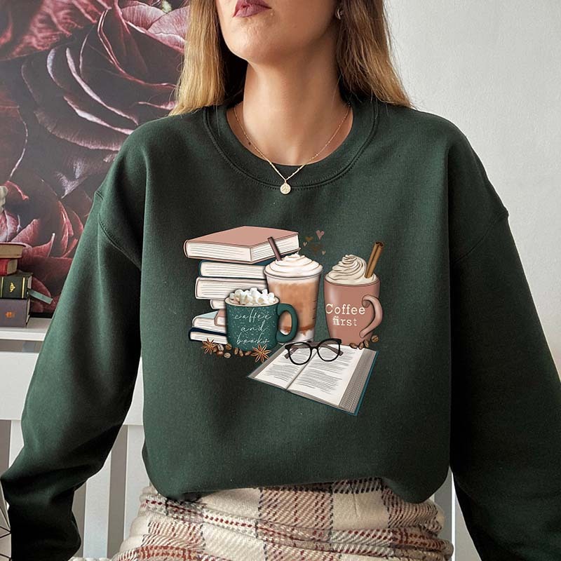 Librarian Of Coffee and Books Sweatshirt