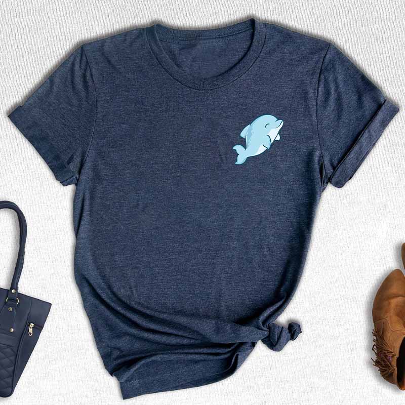 Pocket The Cute Dolphin Of  Animal Lover Gift T-Shirt 
