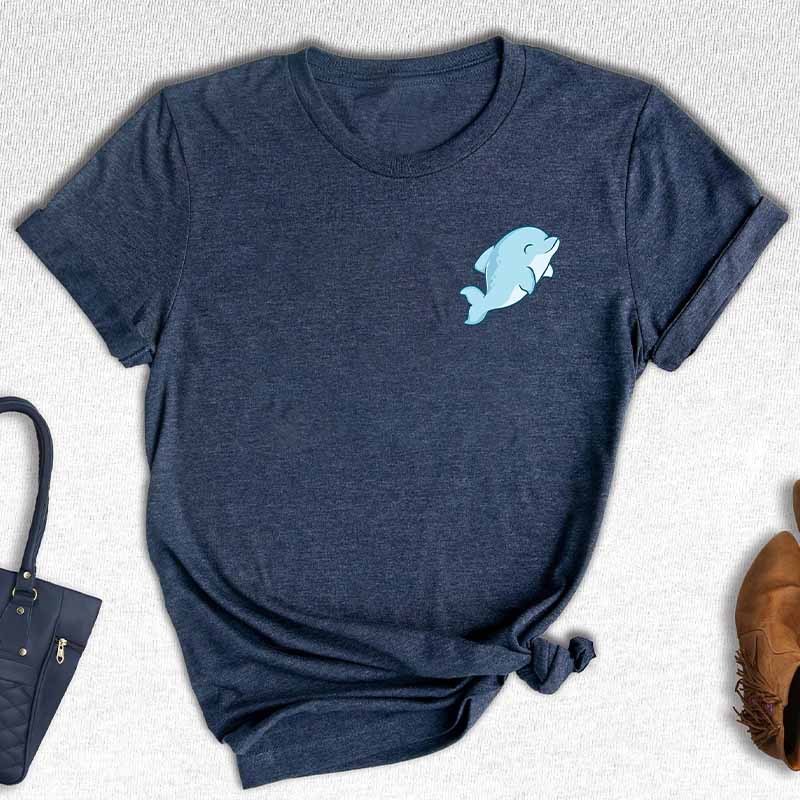 Pocket The Cute Dolphin Of  Animal Lover Gift T-Shirt 