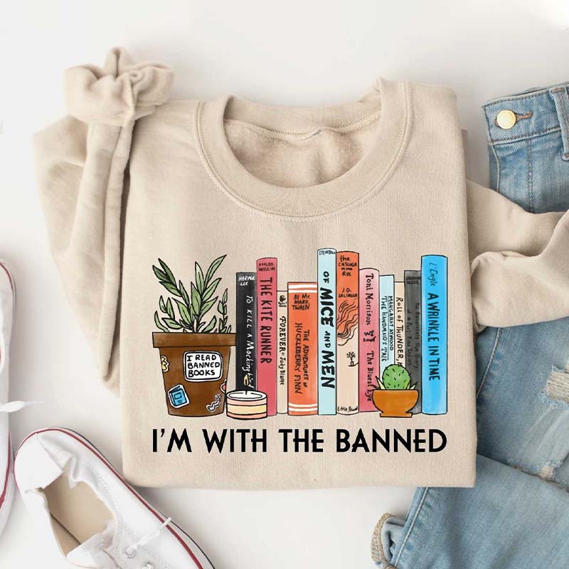 I'm With The Banned Sweatshirt-carlalin