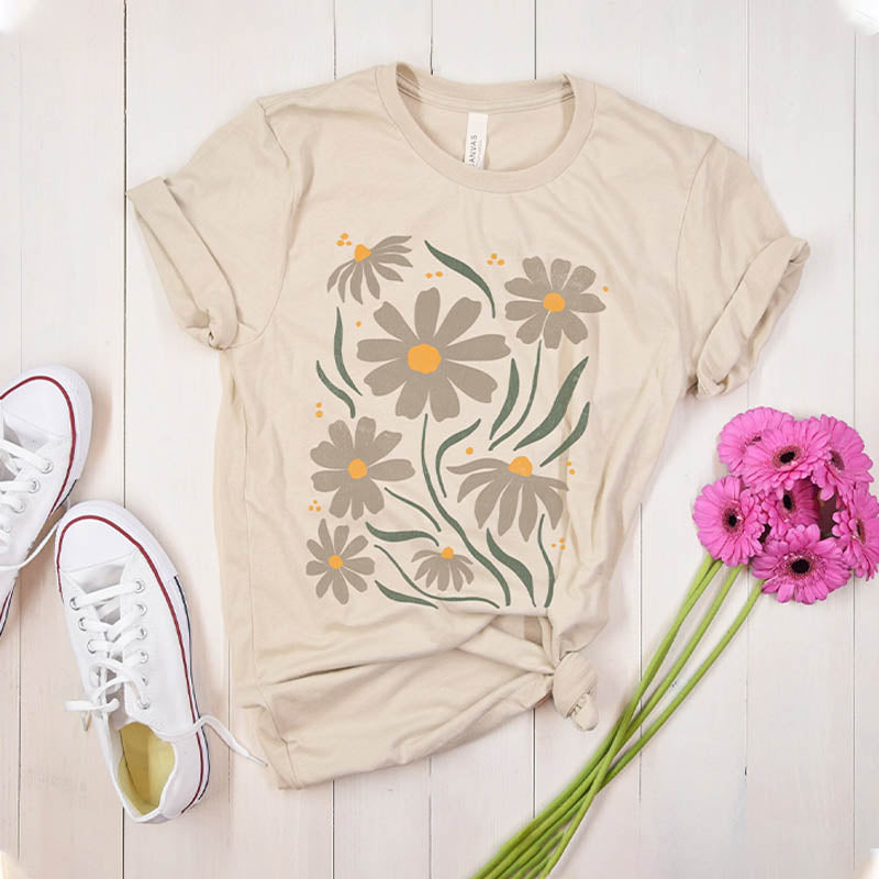 Womens Spring Wildflower T-Shirt-carlalin