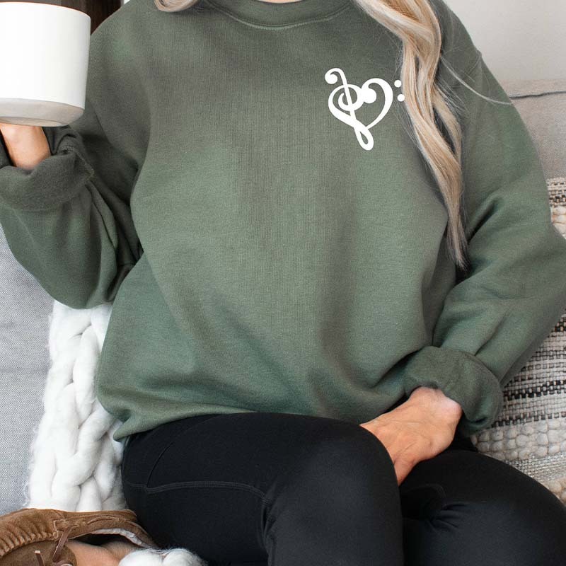 Musical Notes Crewneck Gift for Music Lover Sweatshirt 